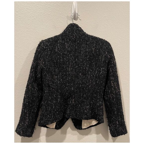 BANANA REPUBLIC Wool Blend Tweed Moto Style Sweater Blazer - Picture 4 of 4